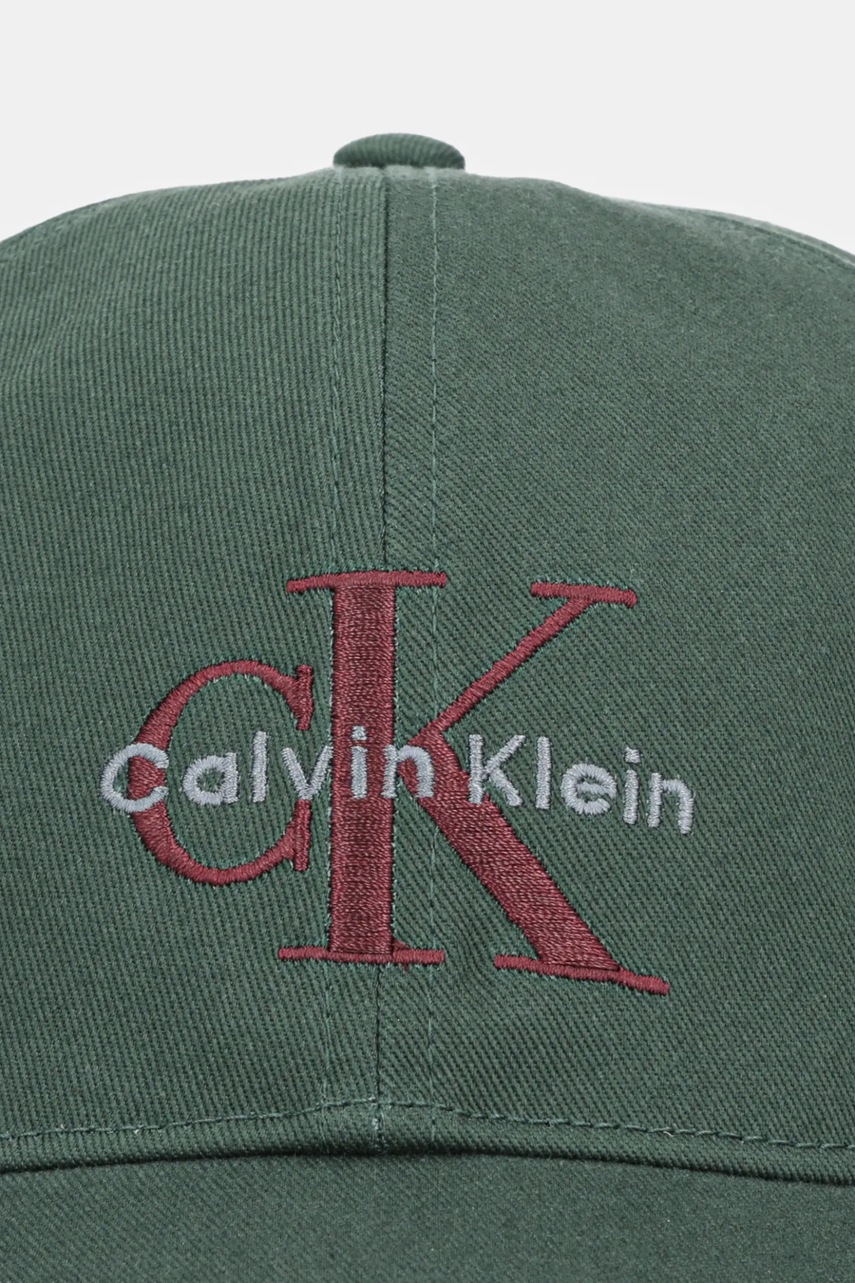 Хлопковая кепка Calvin Klein Jeans цвет чёрный с аппликацией LV04G5004G