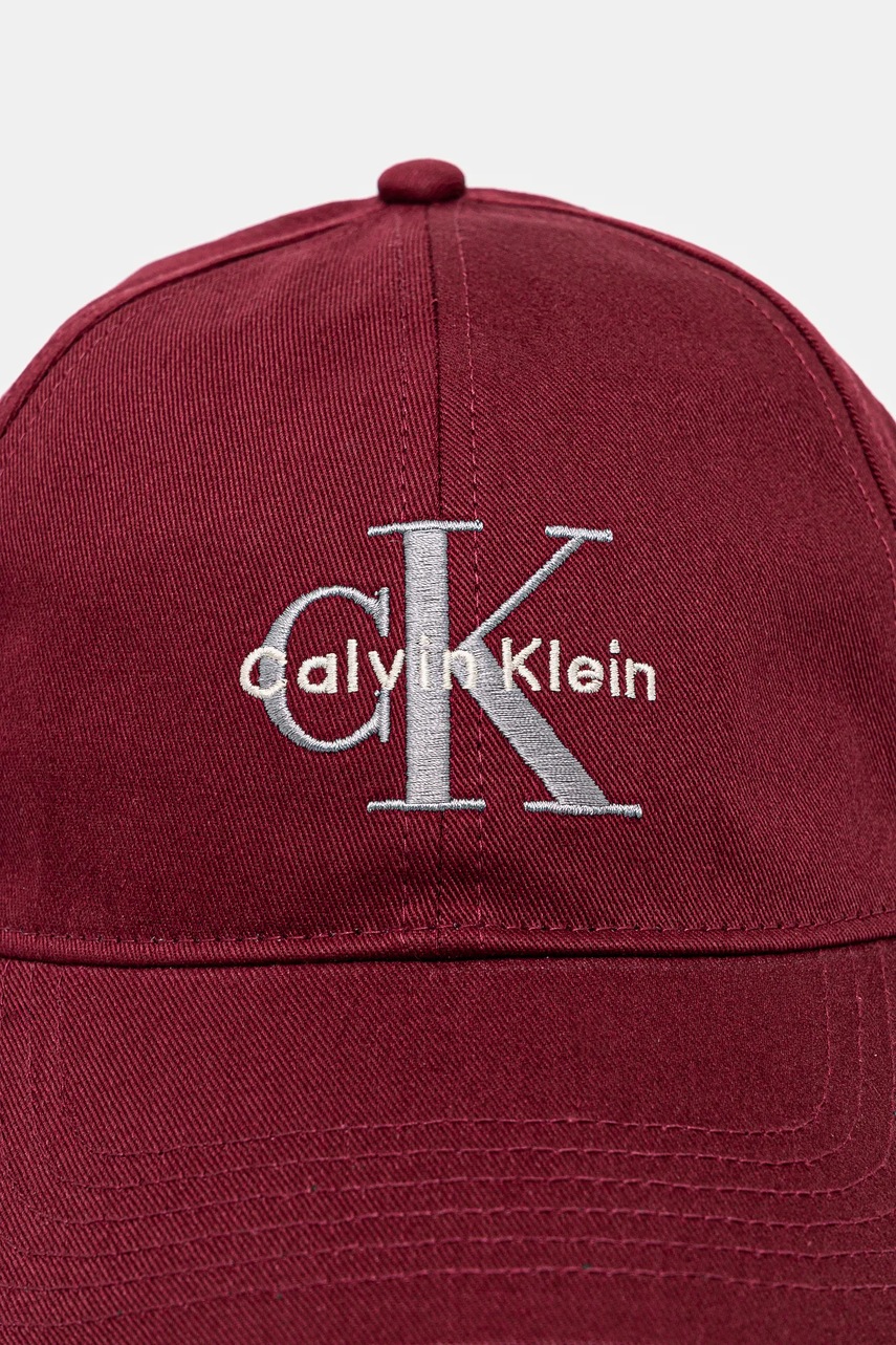 Хлопковая кепка Calvin Klein Jeans цвет красный с аппликацией LV04G5004G