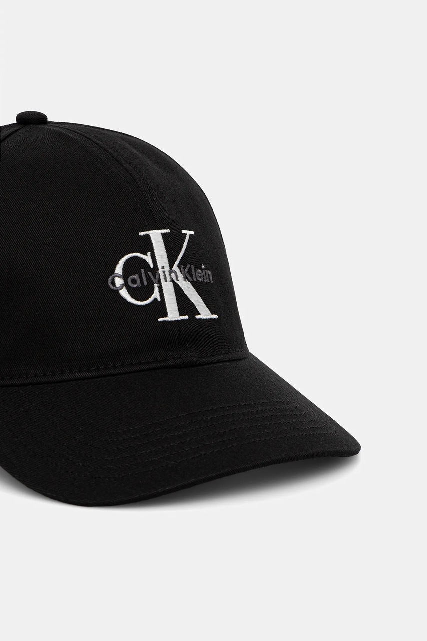 Хлопковая кепка Calvin Klein Jeans цвет чёрный с аппликацией LV04G5004G