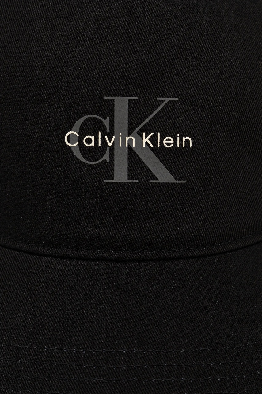 Хлопковая кепка Calvin Klein Jeans цвет чёрный с принтом LV04G5032G