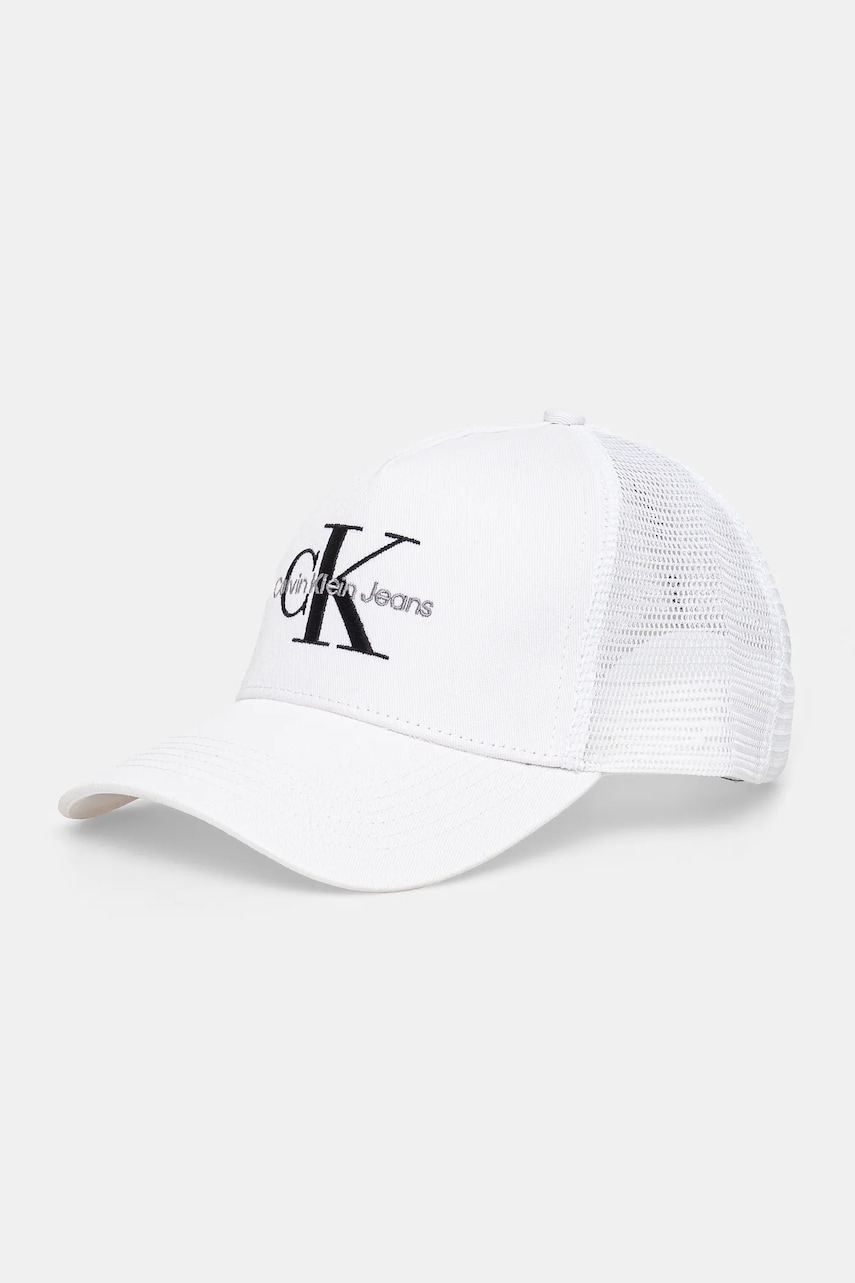 Levně Kšiltovka Calvin Klein Jeans bílá barva, s aplikací, LV04G5065G