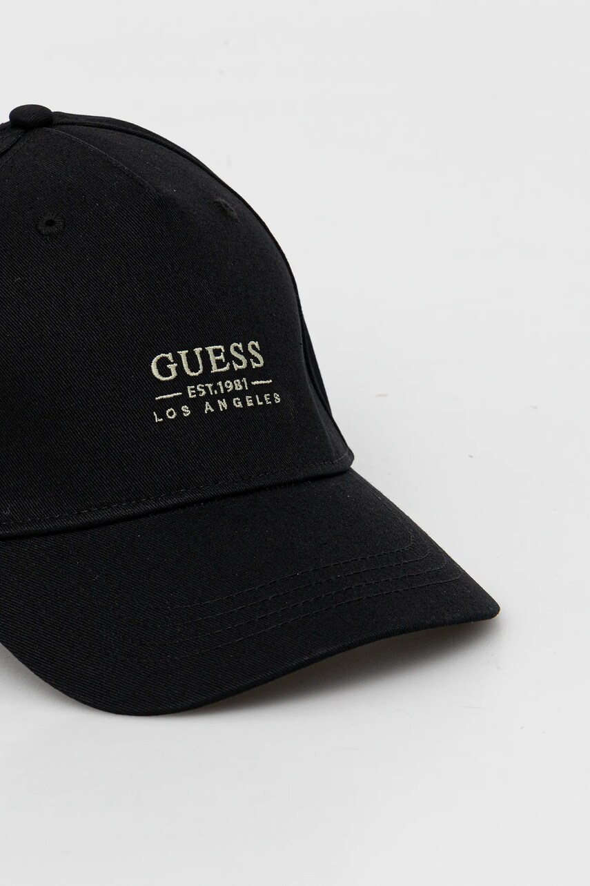 Кепка Guess LONDON мужская цвет чёрный с аппликацией AM9522 POL01 Кепка Guess LONDON мужская цвет чёрный с аппликацией AM9522 POL01