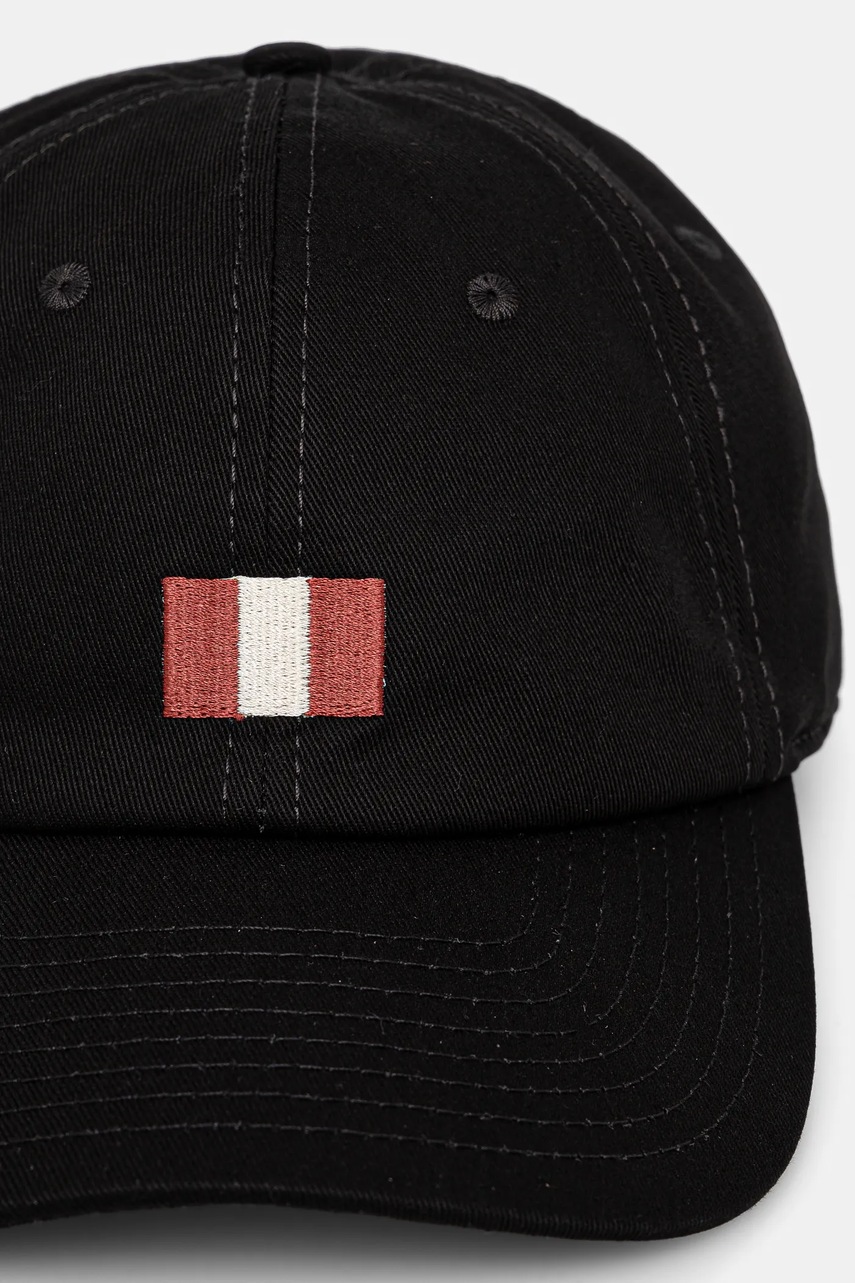 Хлопковая кепка Bally мужская цвет чёрный с аппликацией MHA02Q