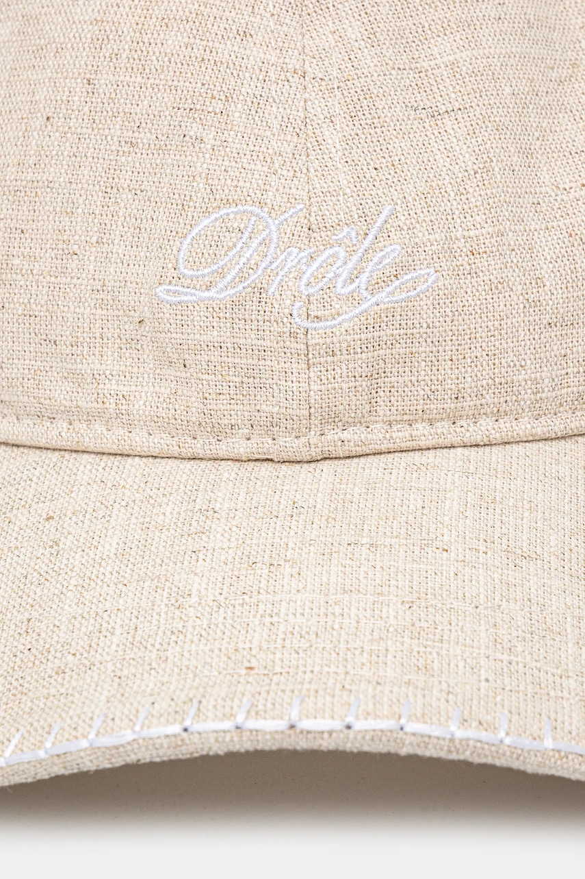 Кепка Drôle de Monsieur La Casquette Drule Lin цвет бежевый однотонная G-CP168-LI008-LBG Кепка Drôle de Monsieur La Casquette Drule Lin цвет бежевый однотонная G-CP168-LI008-LBG