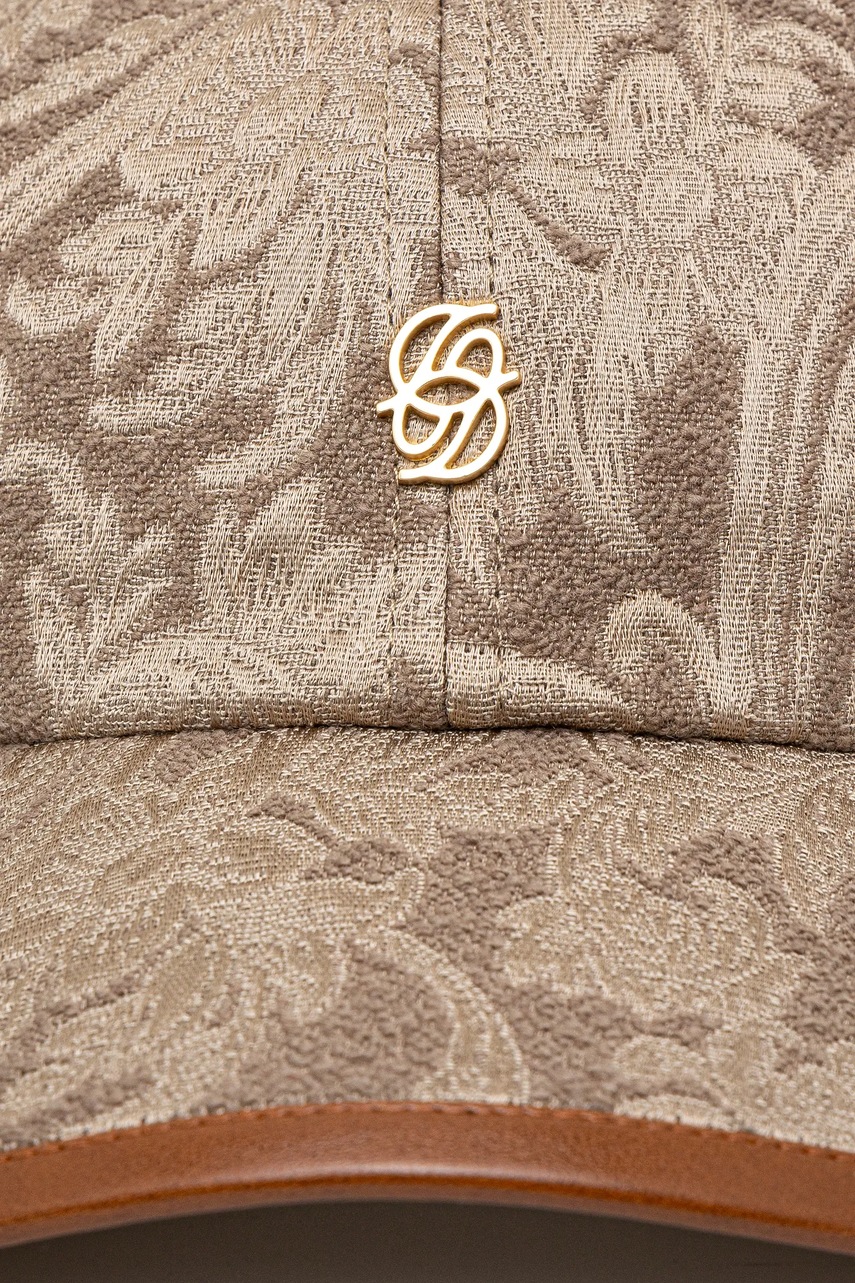 Кепка Drôle de Monsieur La Casquette Jacquard цвет бежевый узор G-CP166-VI014-BG Кепка Drôle de Monsieur La Casquette Jacquard цвет бежевый узор G-CP166-VI014-BG