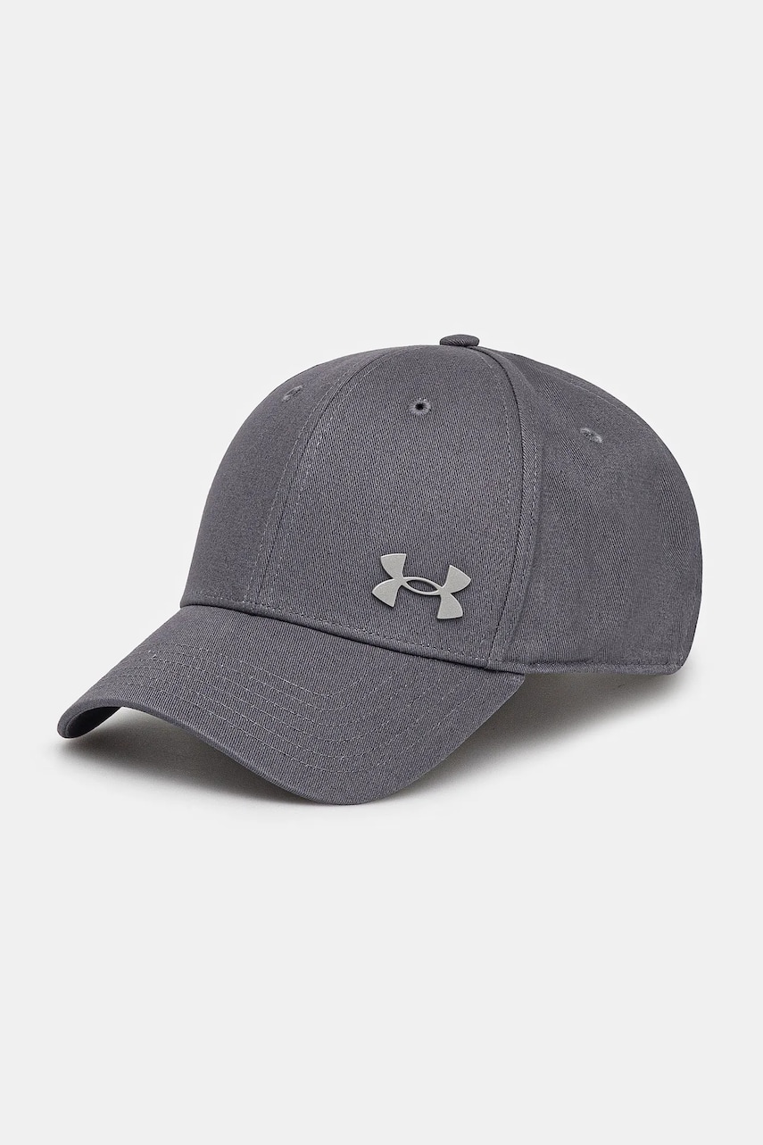 Under Armour sapca Sportstyle Metal culoarea gri, neted, 1389695 Under Armour sapca Sportstyle Metal culoarea gri, neted, 1389695
