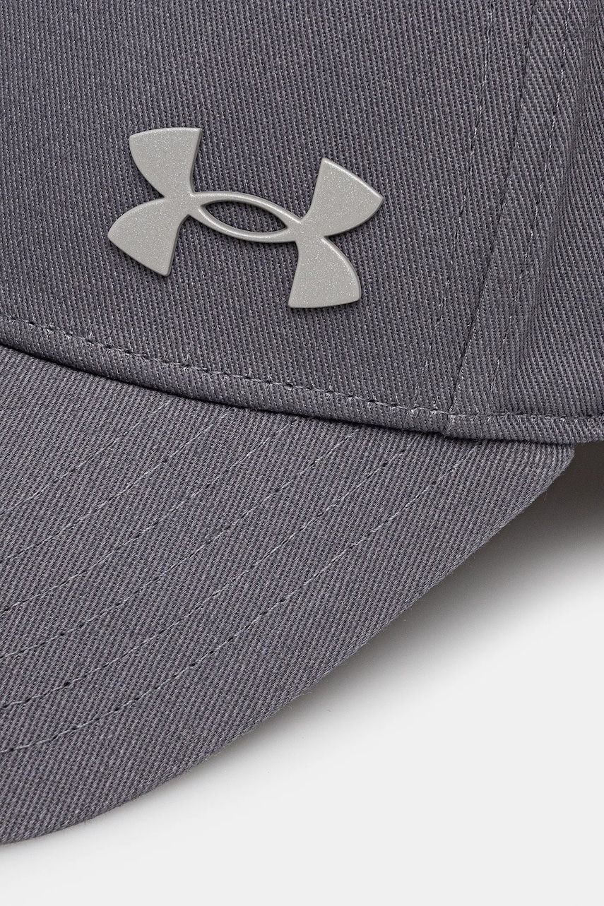 Кепка Under Armour Sportstyle Metal цвет серый однотонная 1389695 Кепка Under Armour Sportstyle Metal цвет серый однотонная 1389695
