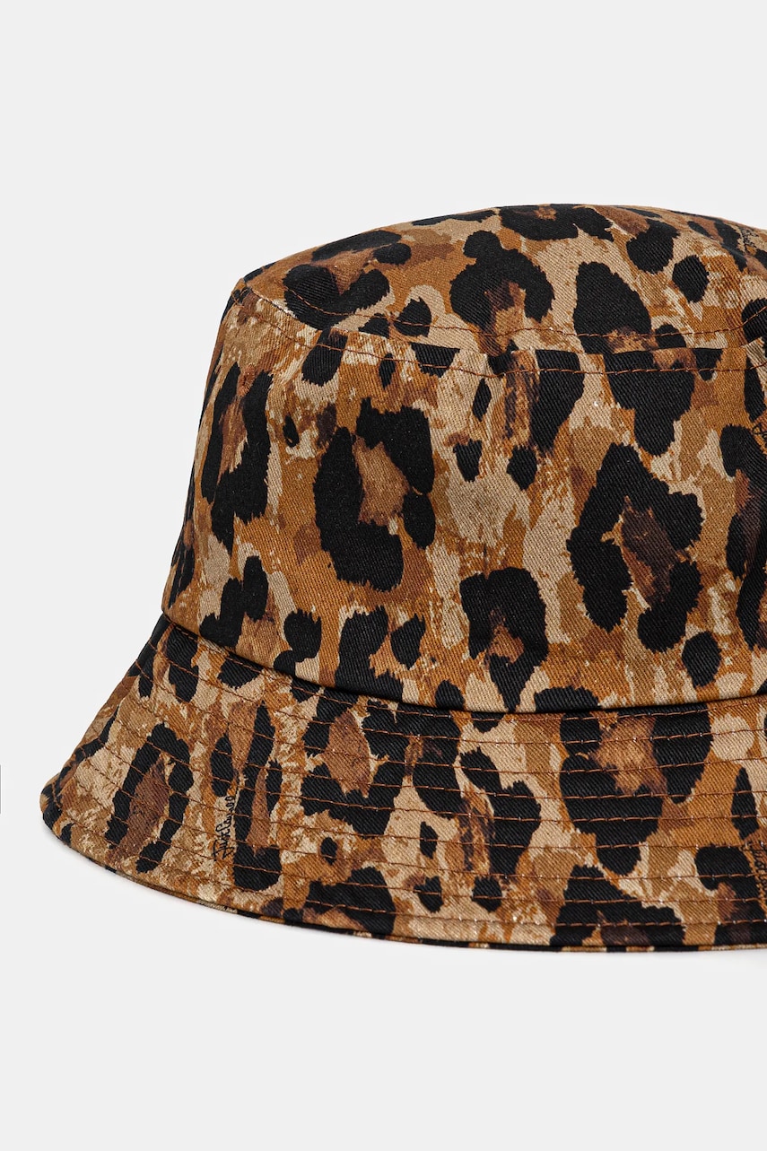 Шляпа из хлопка Just Cavalli цвет коричневый хлопковая 78QAZK20 ZG345 Шляпа из хлопка Just Cavalli цвет коричневый хлопковая 78QAZK20 ZG345
