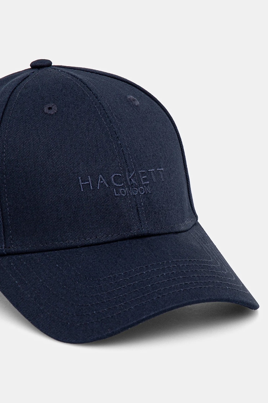 Хлопковая кепка Hackett London цвет синий с аппликацией HM042652 Хлопковая кепка Hackett London цвет синий с аппликацией HM042652