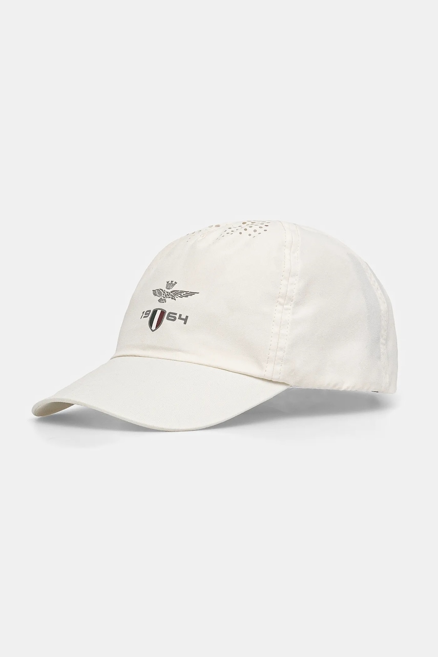 Aeronautica Militare sapca culoarea bej, cu imprimeu, HA1199CT3495 Aeronautica Militare sapca culoarea bej, cu imprimeu, HA1199CT3495