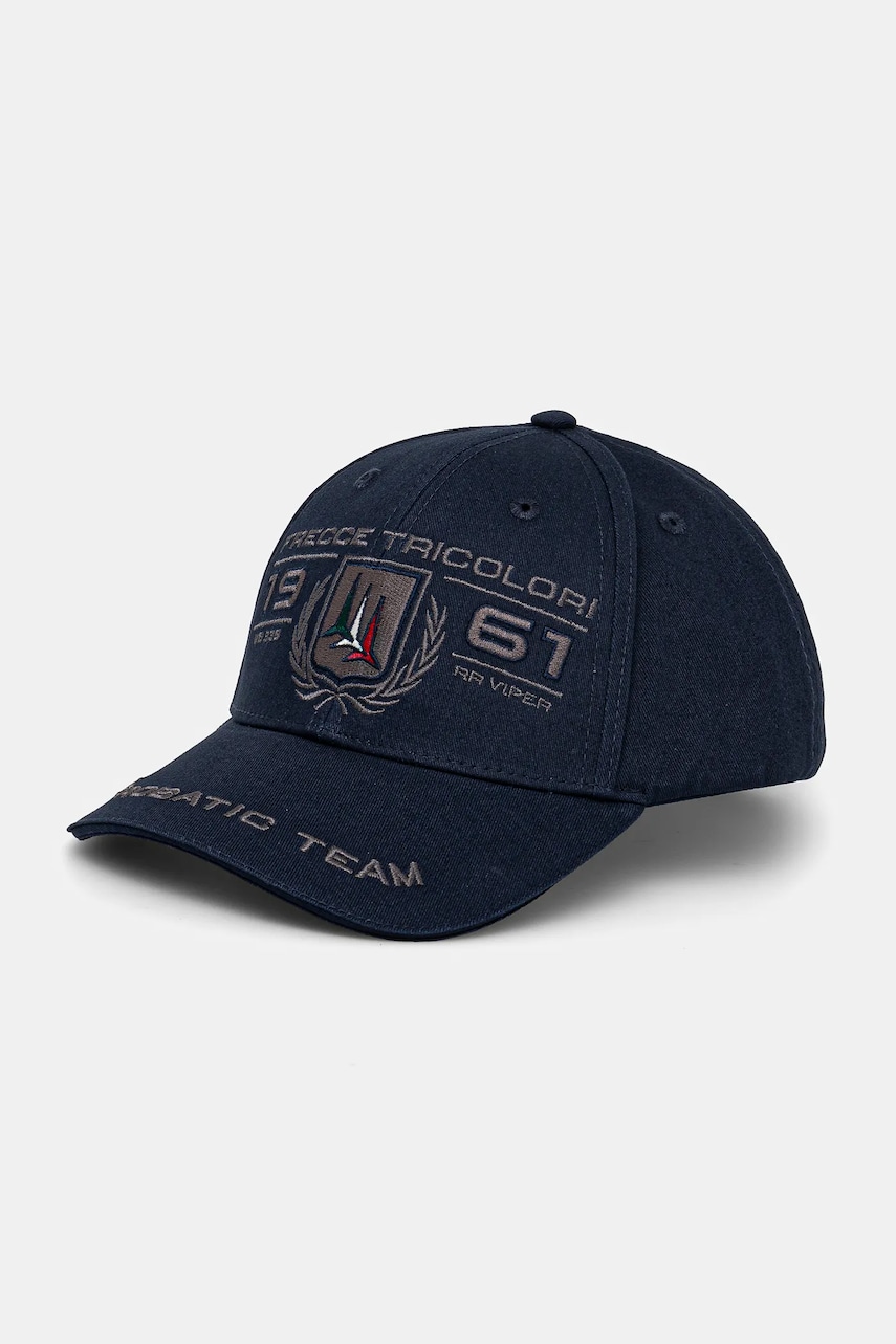 Aeronautica Militare șapcă de baseball din bumbac culoarea albastru marin, cu imprimeu, HA1206CT3299 Aeronautica Militare șapcă de baseball din bumbac culoarea albastru marin, cu imprimeu, HA1206CT3299