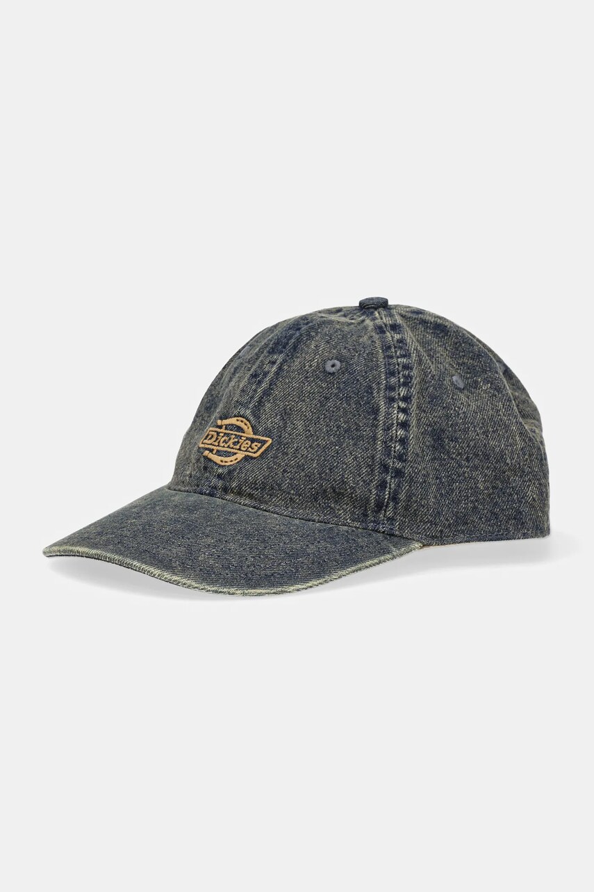 Dickies sapca de baseball din denim culoarea albastru marin, cu imprimeu, DK0A867HK581