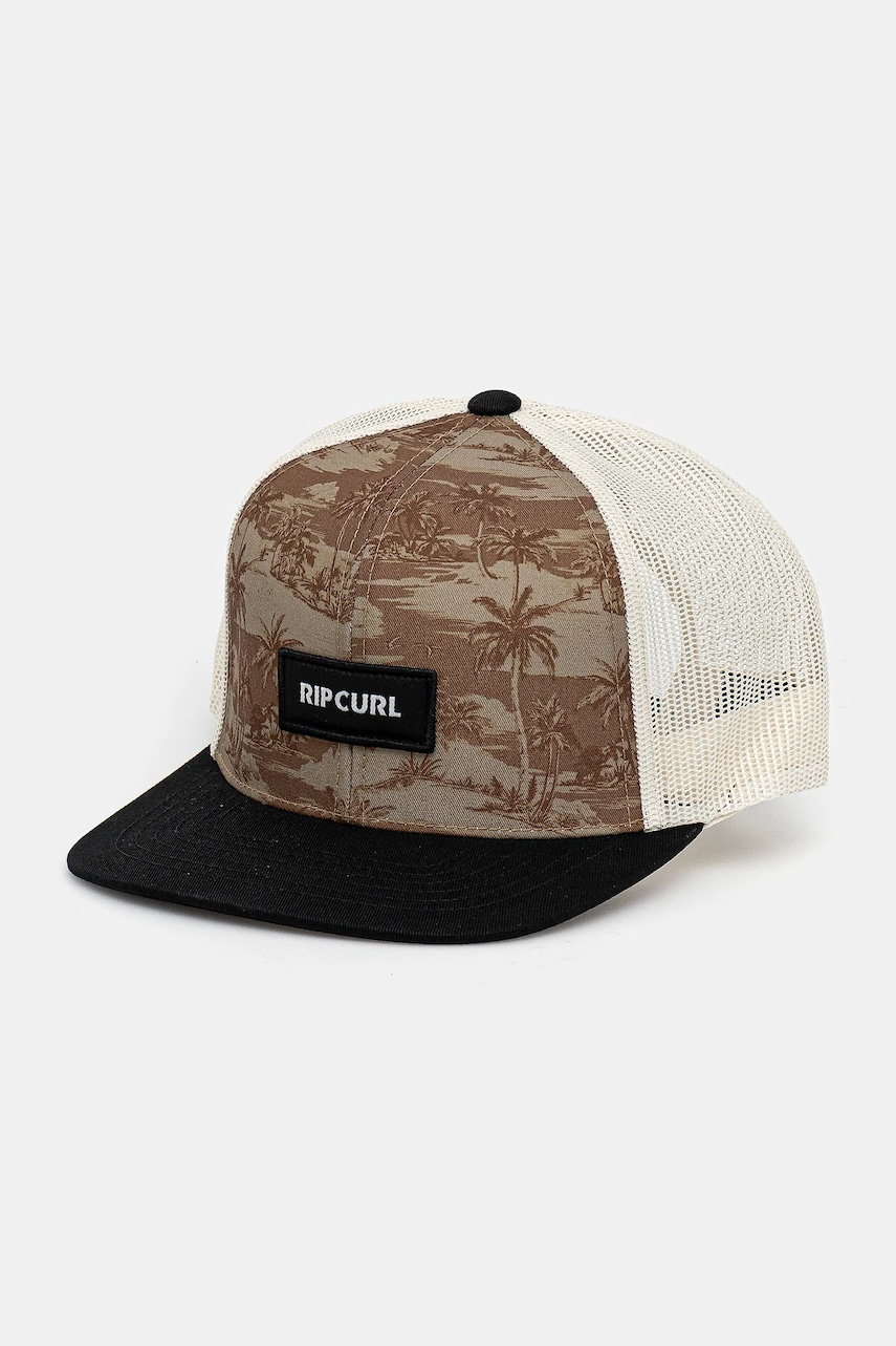 Rip Curl șapcă culoarea verde, cu imprimeu, 1FNMHE Rip Curl șapcă culoarea verde, cu imprimeu, 1FNMHE