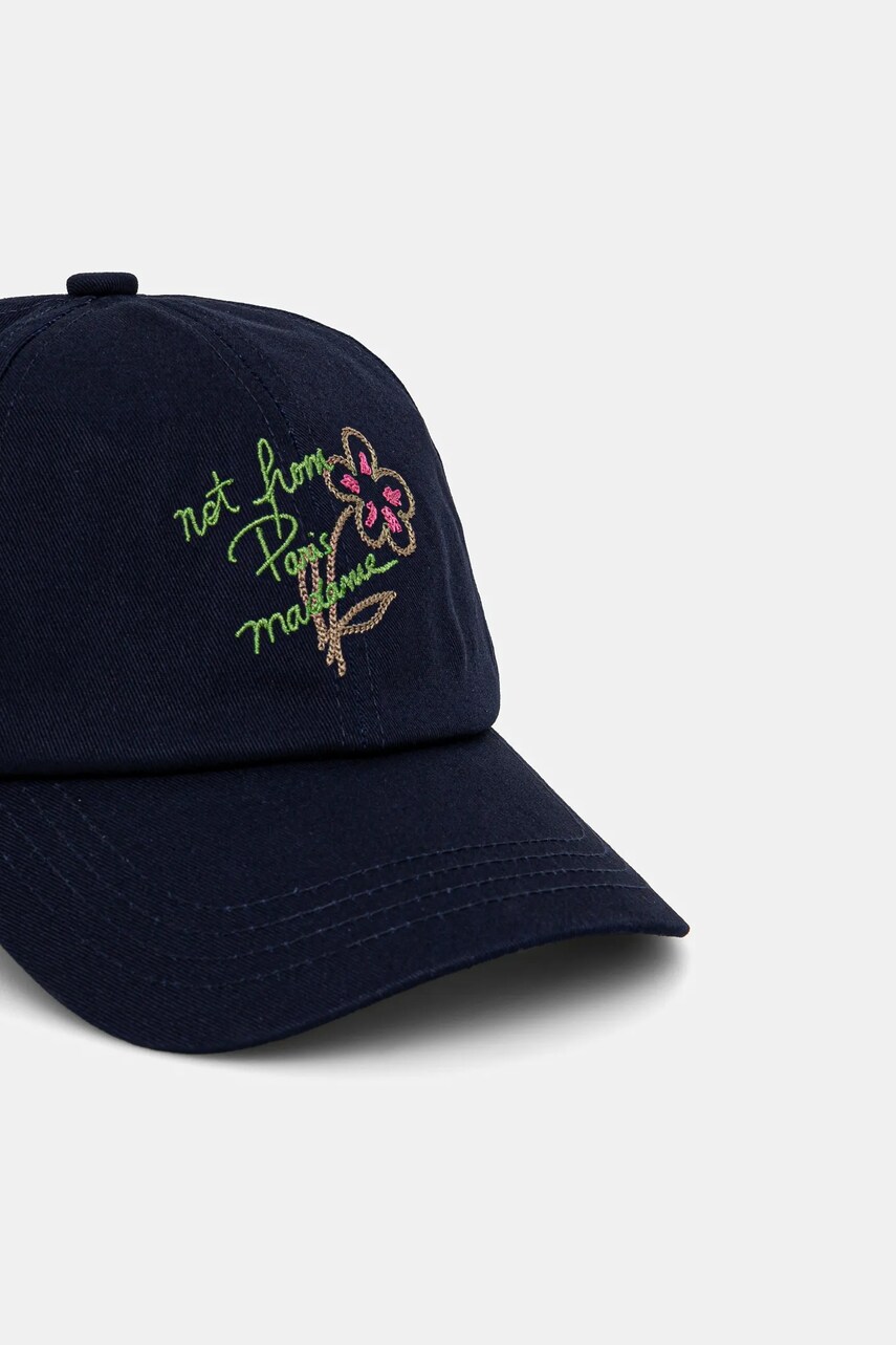 Кепка Drôle de Monsieur La Casquette Slogan Esquisse для девочки цвет синий G-CP141-CO138-NY Кепка Drôle de Monsieur La Casquette Slogan Esquisse для девочки цвет синий G-CP141-CO138-NY