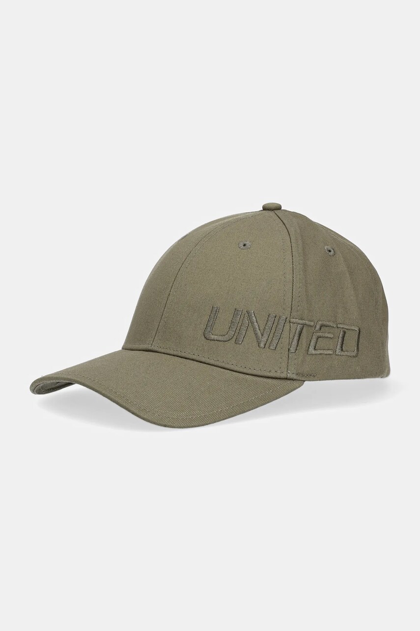 United Colors of Benetton șapcă de baseball din bumbac culoarea verde, uni, 6NFPUA01C