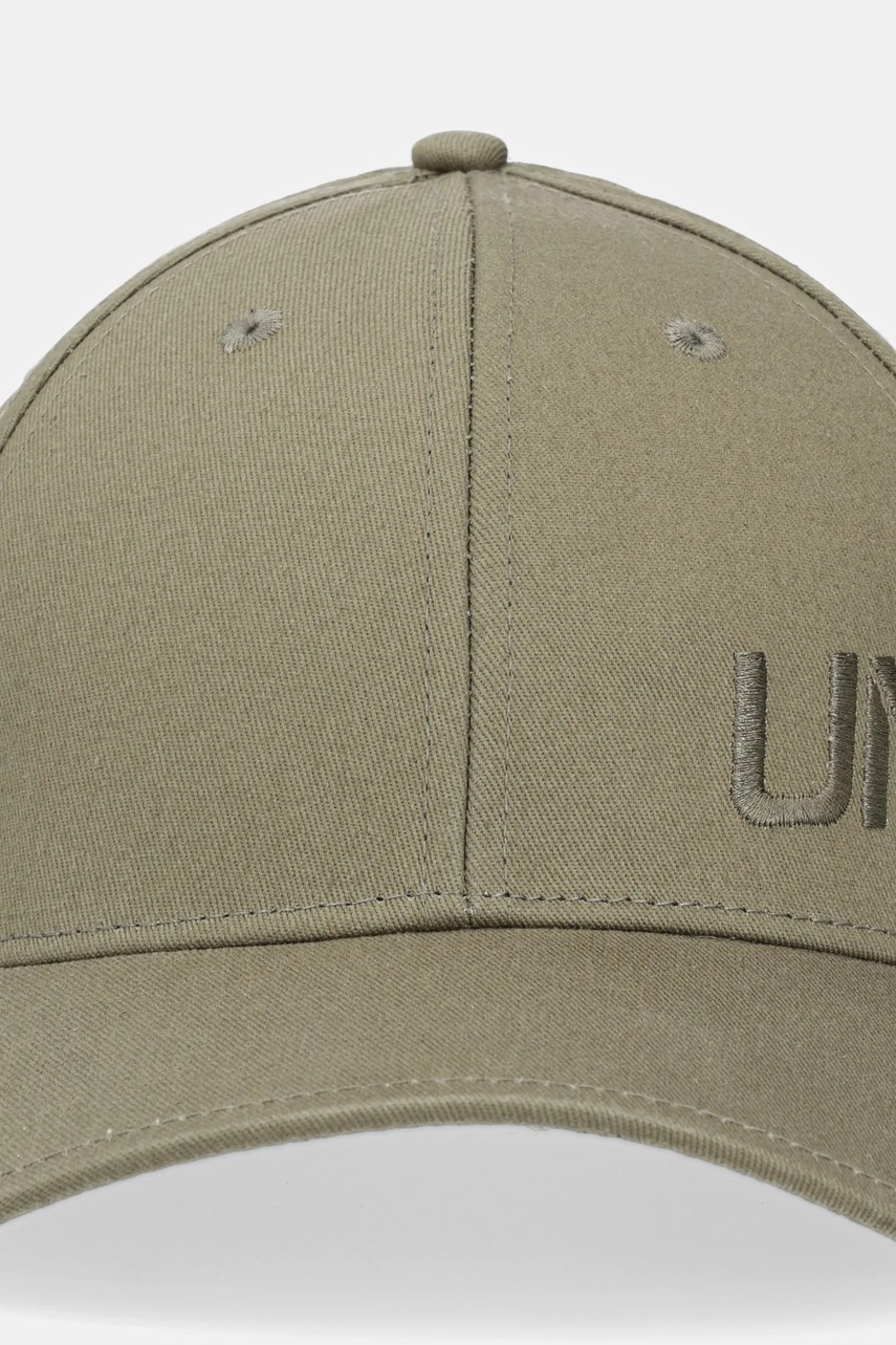 Хлопковая кепка United Colors of Benetton цвет зелёный однотонная 6NFPUA01C