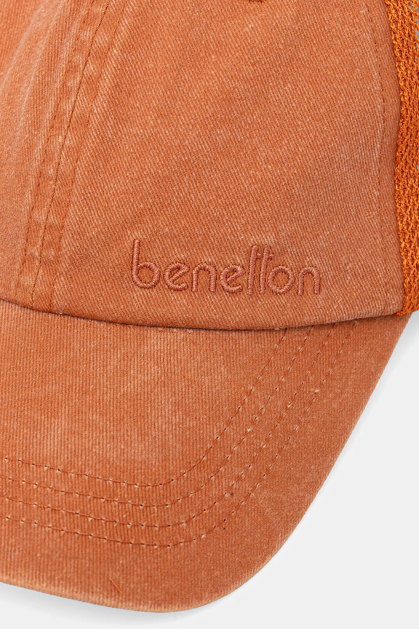 Кепка United Colors of Benetton цвет оранжевый однотонная 6QNGUA01D