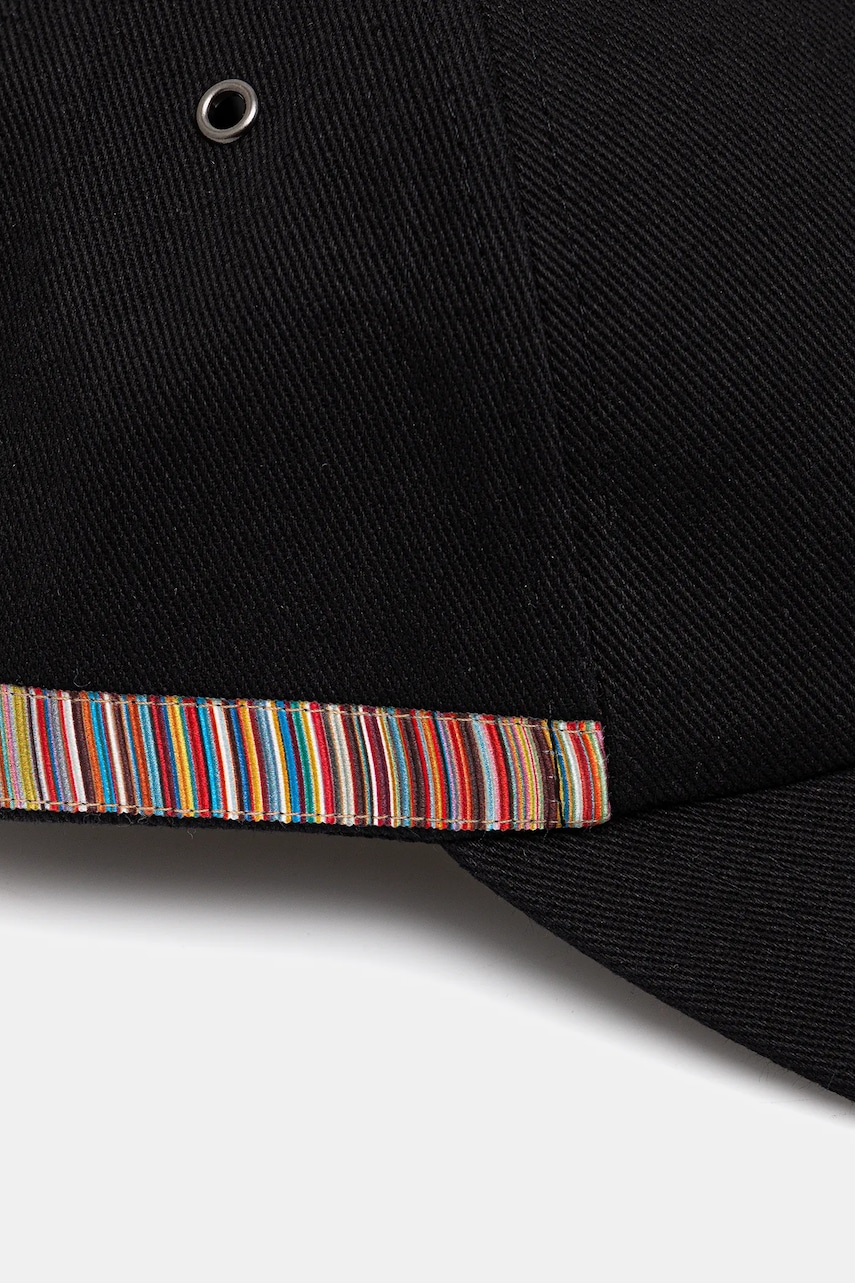 Хлопковая кепка Paul Smith цвет чёрный однотонная M1A-987DT-P491 Хлопковая кепка Paul Smith цвет чёрный однотонная M1A-987DT-P491