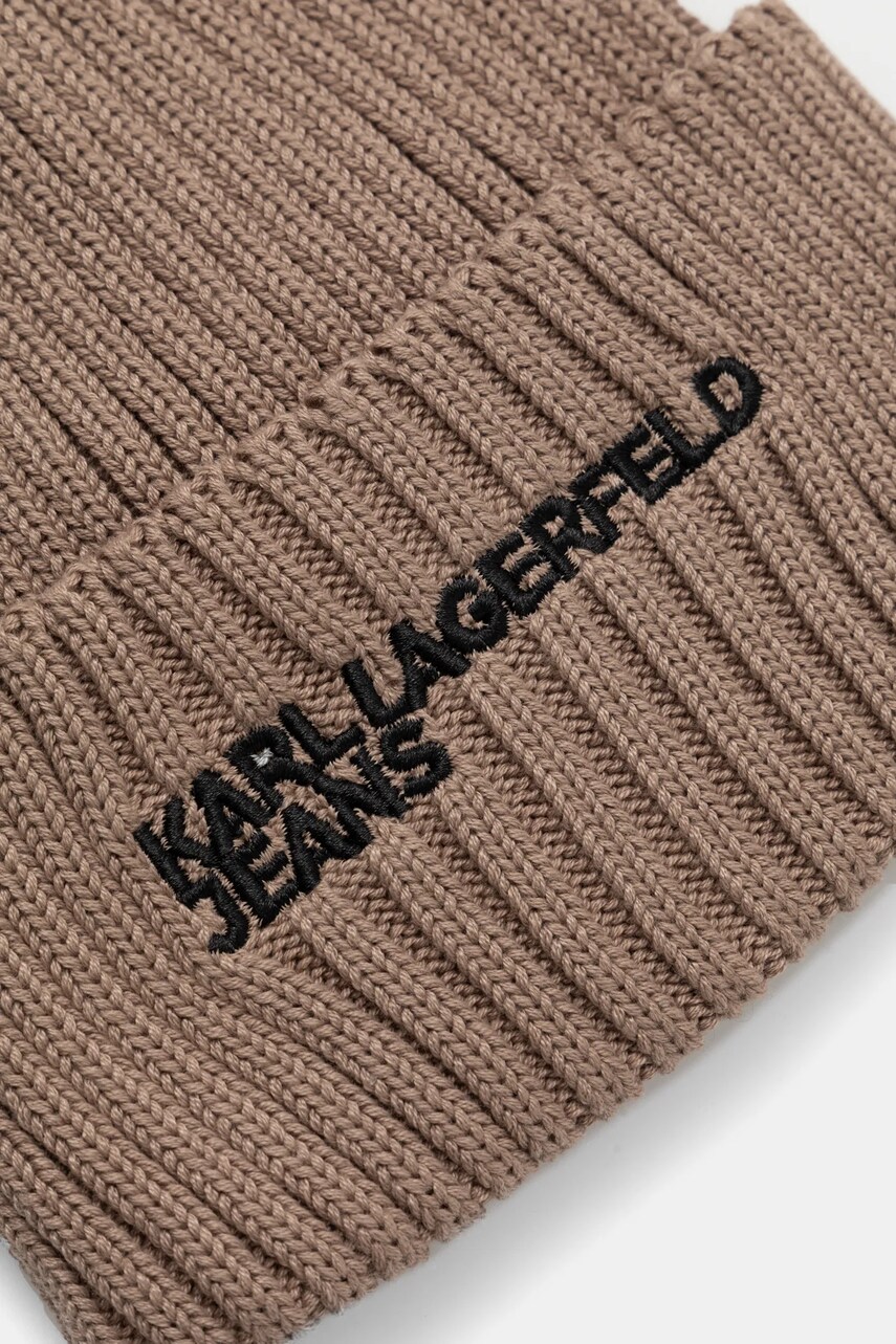 Шапка Karl Lagerfeld Jeans цвет бежевый A1W33004 Шапка Karl Lagerfeld Jeans цвет бежевый A1W33004