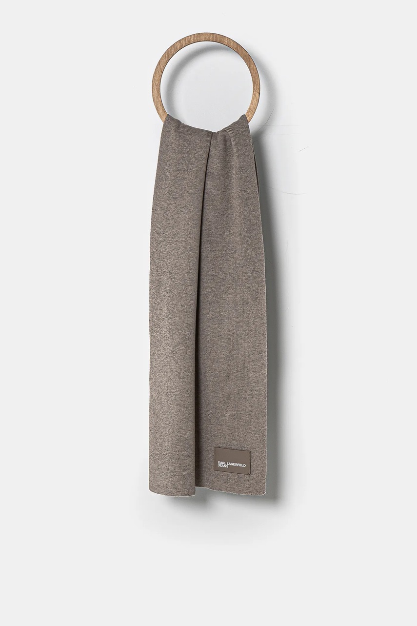 Karl Lagerfeld Jeans sapka és sál gyapjú keverékből bézs, A1W33191 termék 2. képe