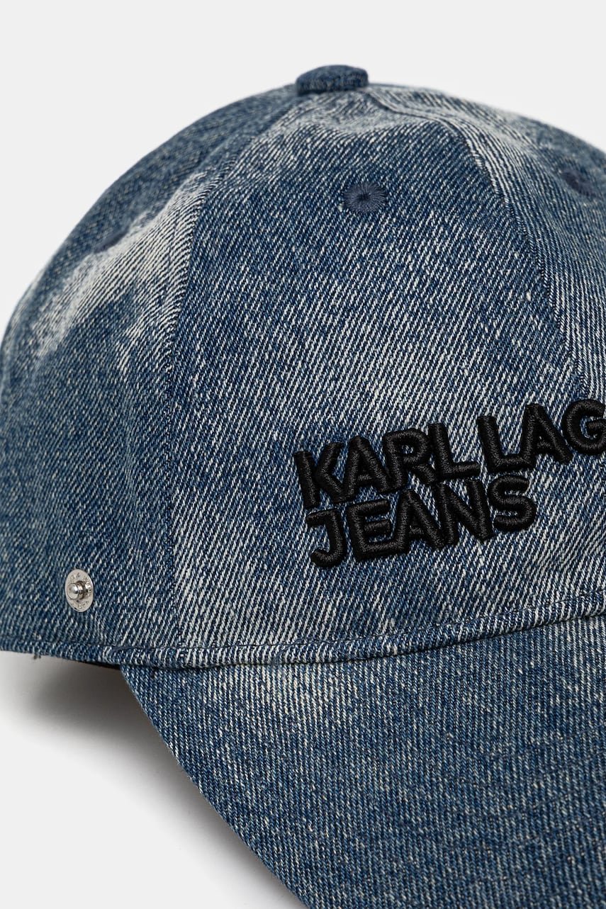 Джинсовая кепка Karl Lagerfeld Jeans с аппликацией A1W33119 Джинсовая кепка Karl Lagerfeld Jeans с аппликацией A1W33119