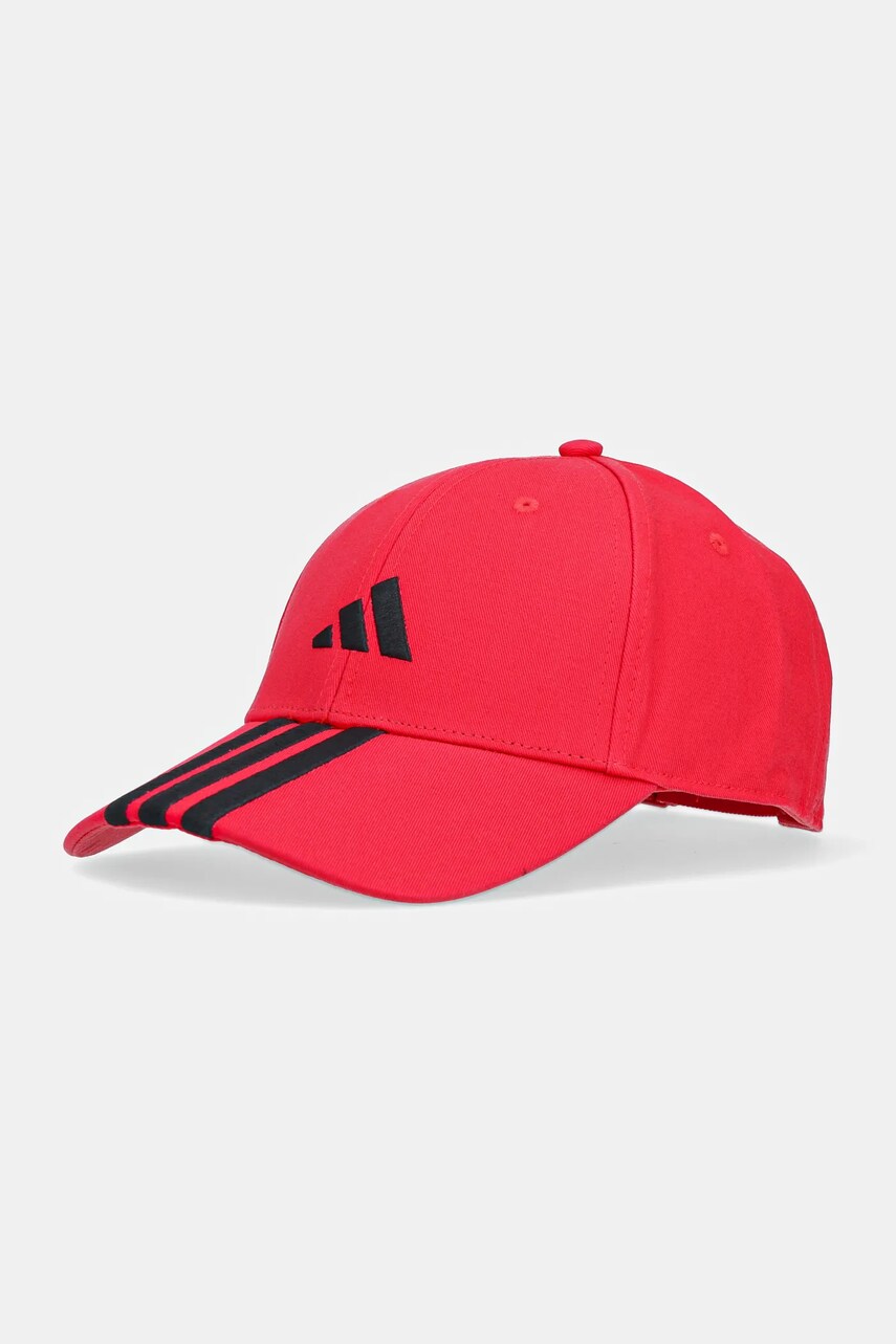 adidas sapca BBALL 3S CAP NL culoarea rosu, cu imprimeu, JP0387 adidas sapca BBALL 3S CAP NL culoarea rosu, cu imprimeu, JP0387