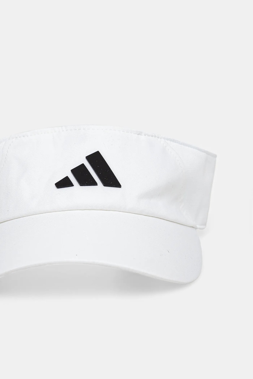 Козырек от солнца adidas Performance цвет белый с аппликацией JN6085 Козырек от солнца adidas Performance цвет белый с аппликацией JN6085