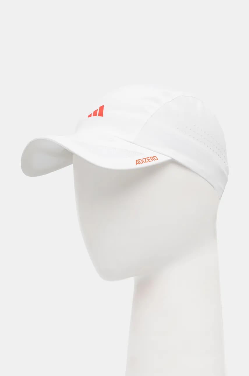 adidas Performance șapcă RUNxAdizero culoarea alb, cu imprimeu, JD1161 adidas Performance șapcă RUNxAdizero culoarea alb, cu imprimeu, JD1161