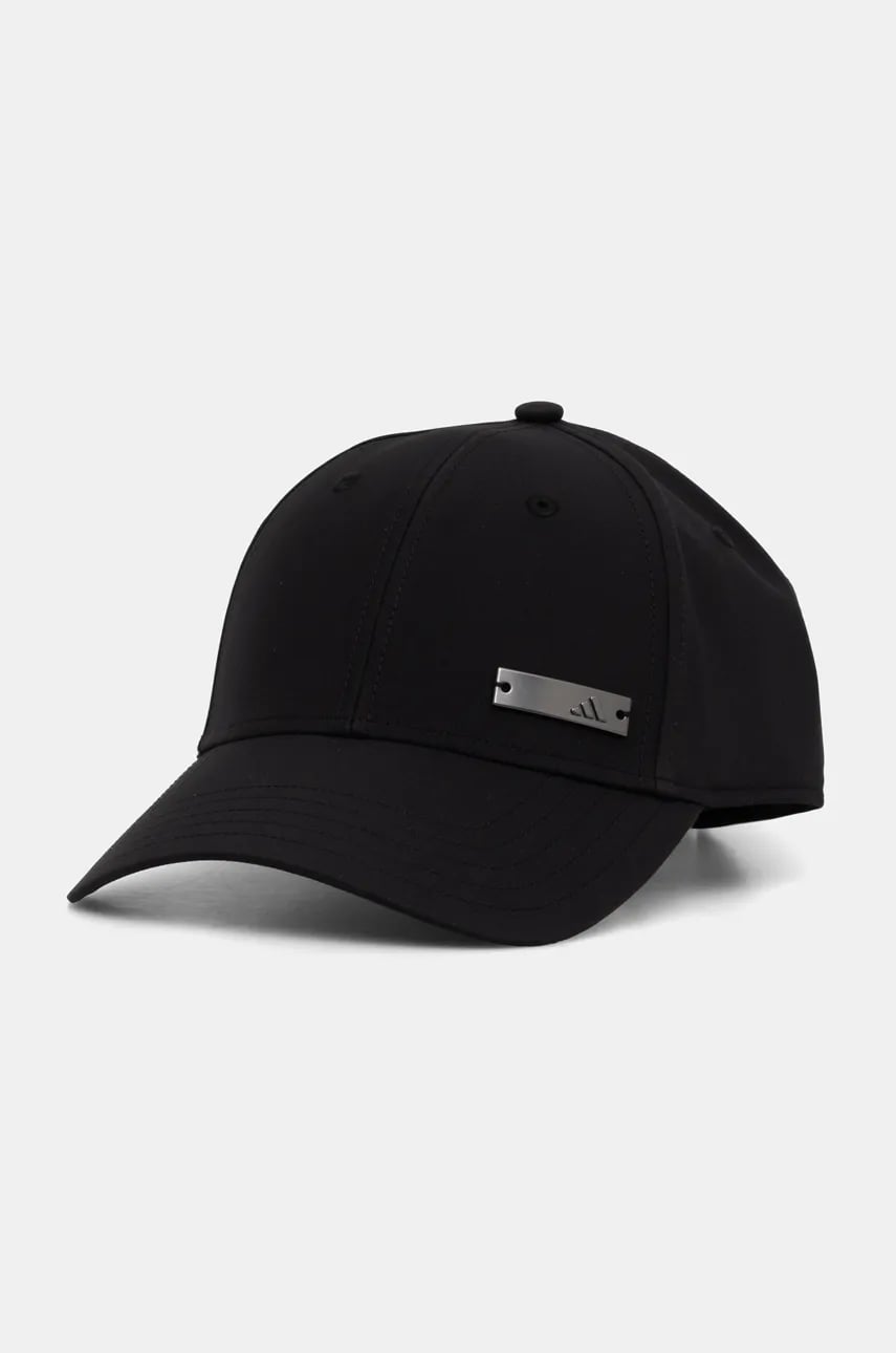 adidas sapca BB CAP LT MET culoarea negru, cu imprimeu, JE5653 adidas sapca BB CAP LT MET culoarea negru, cu imprimeu, JE5653