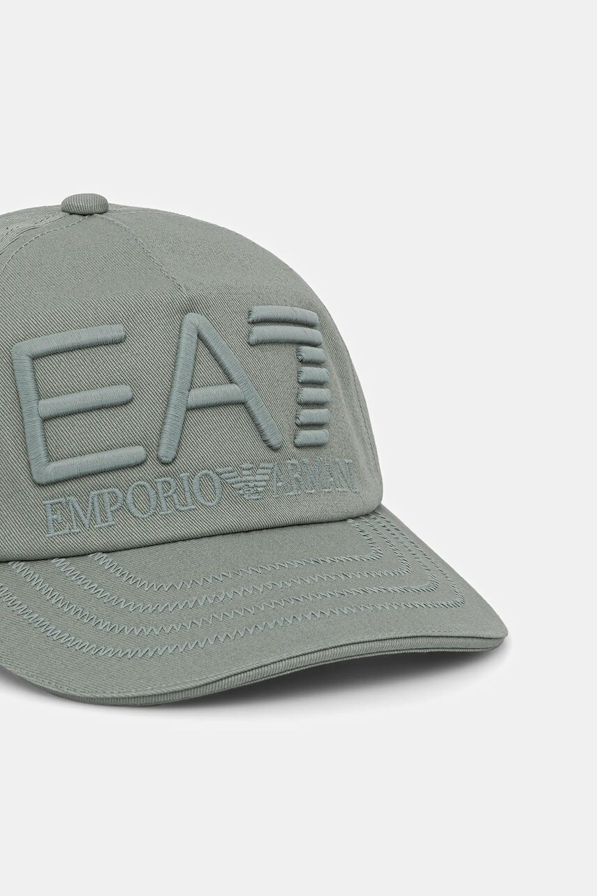 EA7 Emporio Armani șapcă culoarea turcoaz, cu imprimeu, AF13150.7X000052