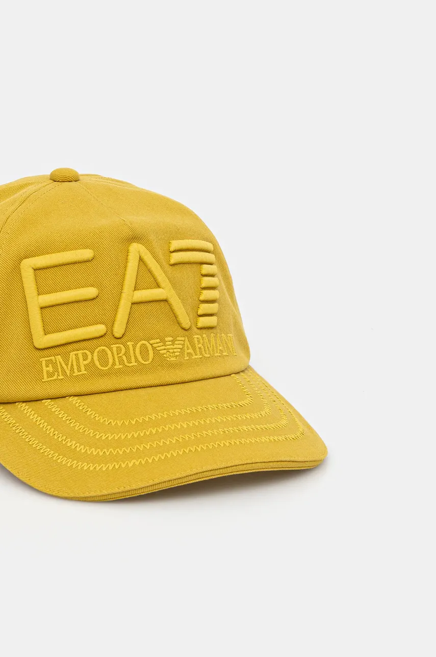Кепка EA7 Emporio Armani цвет жёлтый с аппликацией AF13150.7X000052 Кепка EA7 Emporio Armani цвет жёлтый с аппликацией AF13150.7X000052