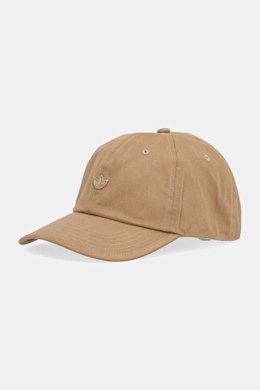 adidas Originals sapca de baseball din bumbac culoarea maro, neted, JN7135