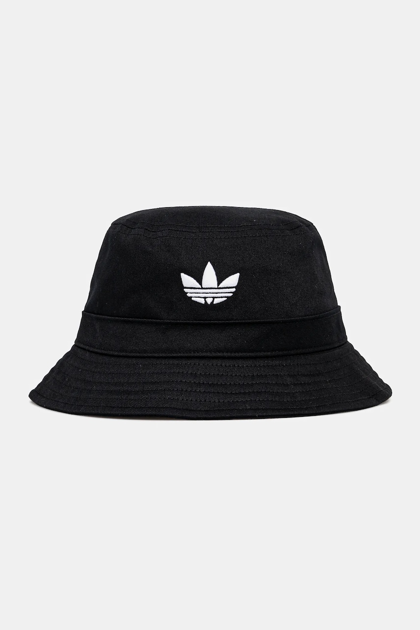 adidas Originals palarie din bumbac Adicolor culoarea negru, bumbac, JC6041 adidas Originals palarie din bumbac Adicolor culoarea negru, bumbac, JC6041