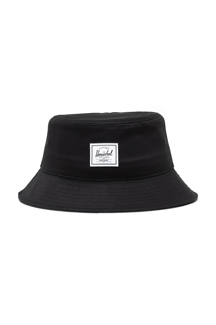 Levně Bavlněný klobouk Herschel černá barva, 50555-00001
