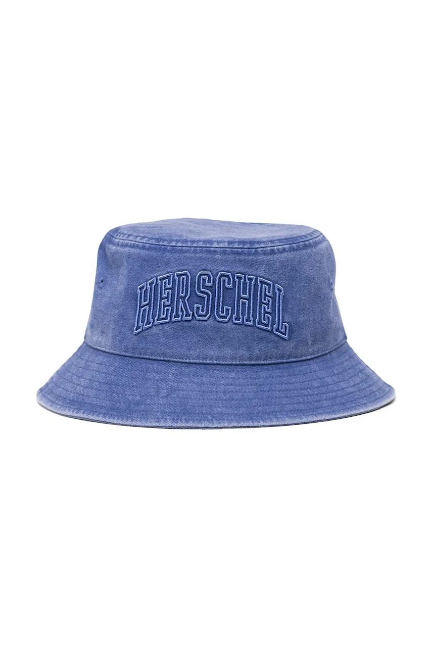 Levně Bavlněný klobouk Herschel modrá barva, 50366-06899