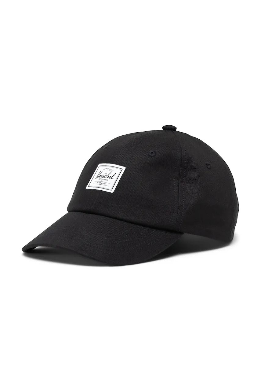 Herschel șapcă de baseball din bumbac culoarea negru, neted, 50554-00001-OS Herschel șapcă de baseball din bumbac culoarea negru, neted, 50554-00001-OS