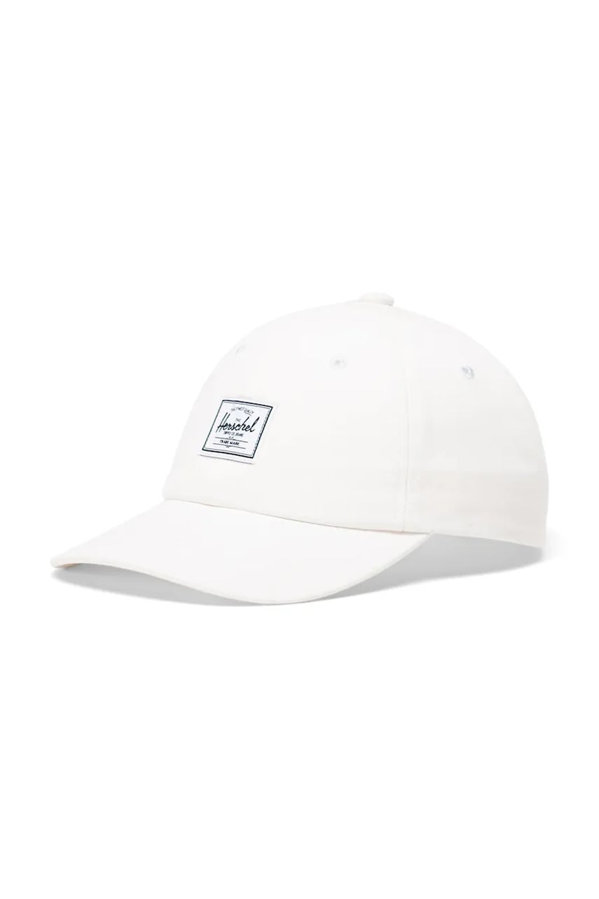 Herschel șapcă de baseball din bumbac culoarea gri, neted, 50554-05977-OS