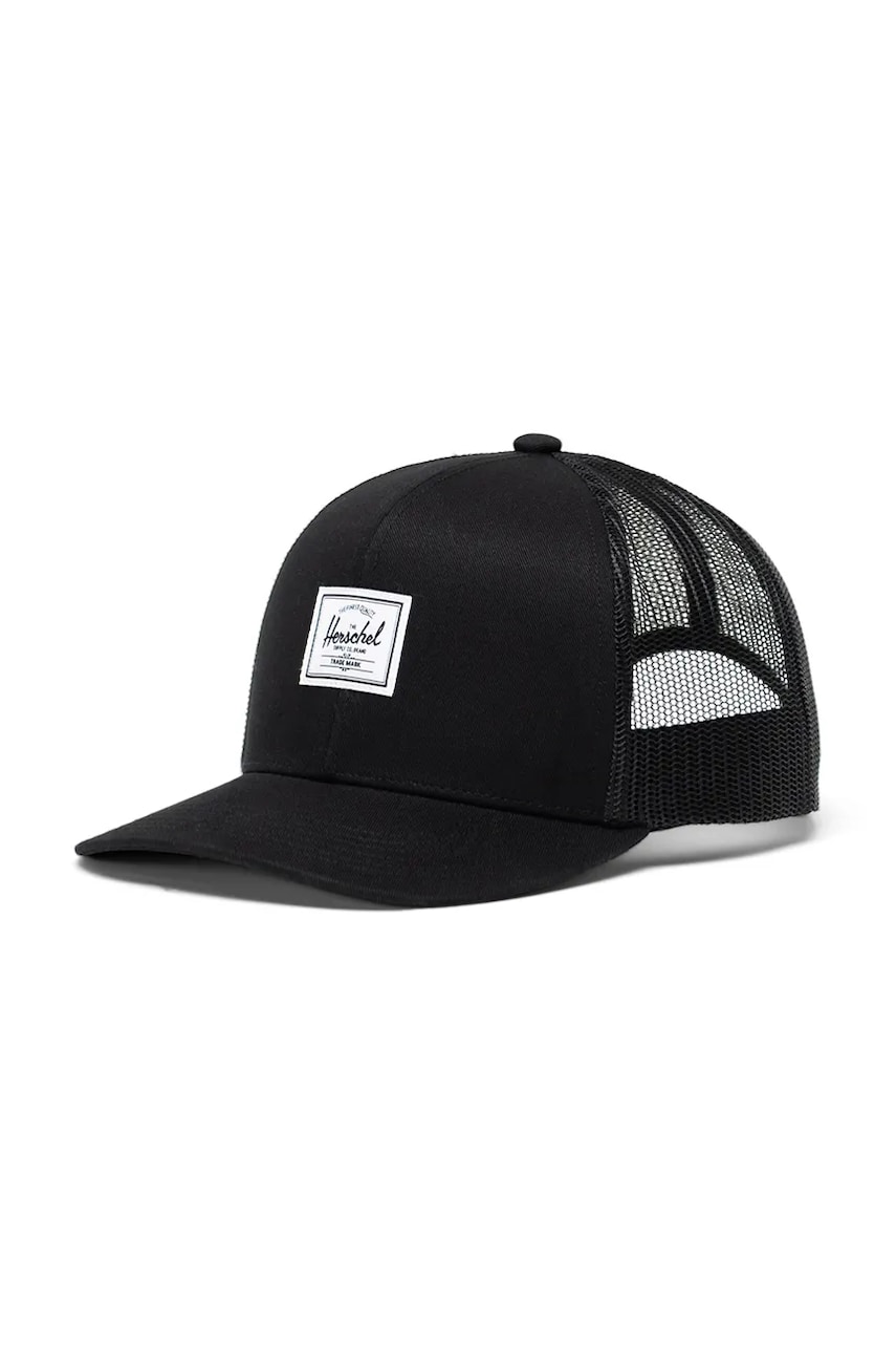 Herschel sapca culoarea negru, neted, 50428-00001-OS Herschel sapca culoarea negru, neted, 50428-00001-OS