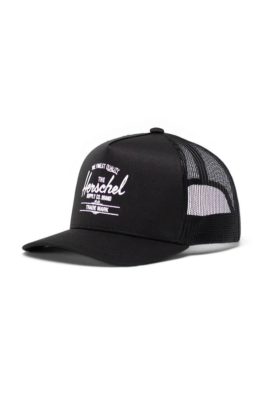 Herschel sapca culoarea negru, neted, 50552-00001-OS Herschel sapca culoarea negru, neted, 50552-00001-OS