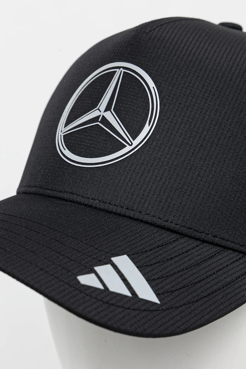 Кепка adidas x Mercedes цвет чёрный с принтом JX1419 Кепка adidas x Mercedes цвет чёрный с принтом JX1419