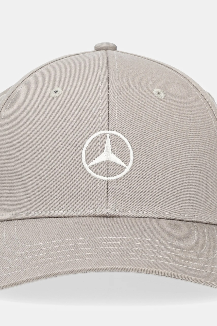 Хлопковая кепка adidas x Mercedes цвет зелёный с аппликацией JX1415