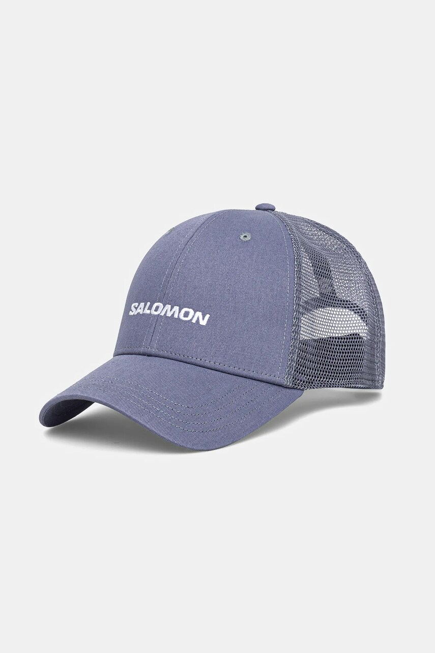 Levně Kšiltovka Salomon modrá barva, s potiskem, LC2525000