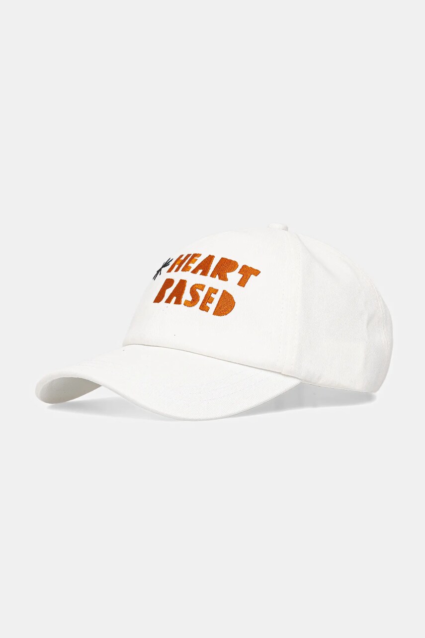 Samsoe Samsoe șapcă de baseball din bumbac SAHEART culoarea alb, cu imprimeu, U25100023