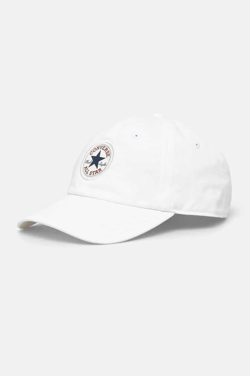 Converse șapcă de baseball din bumbac culoarea bej, cu imprimeu, 10027421-A18