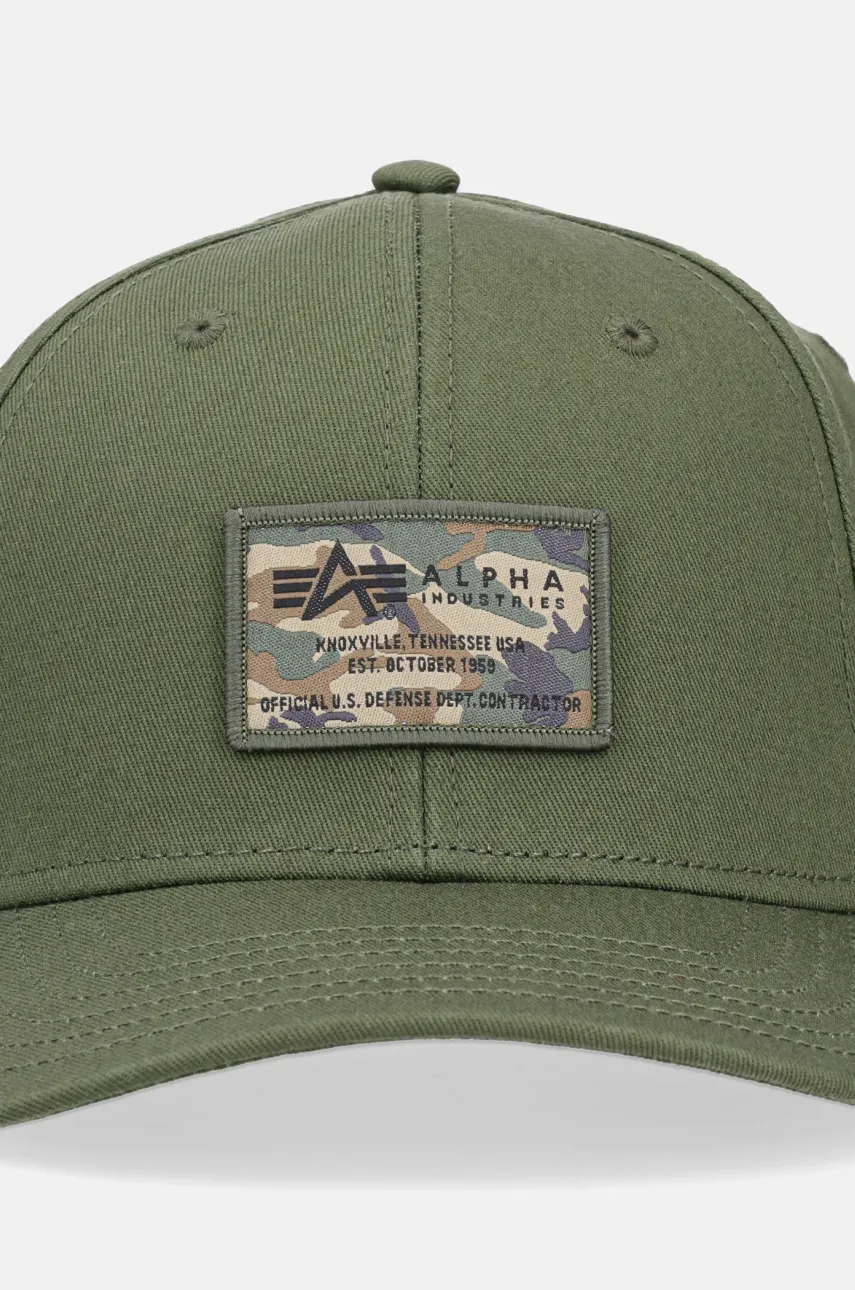 Bavlnená šiltovka Alpha Industries Crew Camo Cap