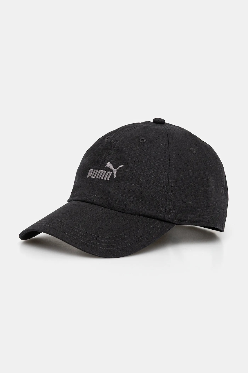 Puma șapcă de baseball din bumbac culoarea negru, cu imprimeu, 25983 Puma șapcă de baseball din bumbac culoarea negru, cu imprimeu, 25983