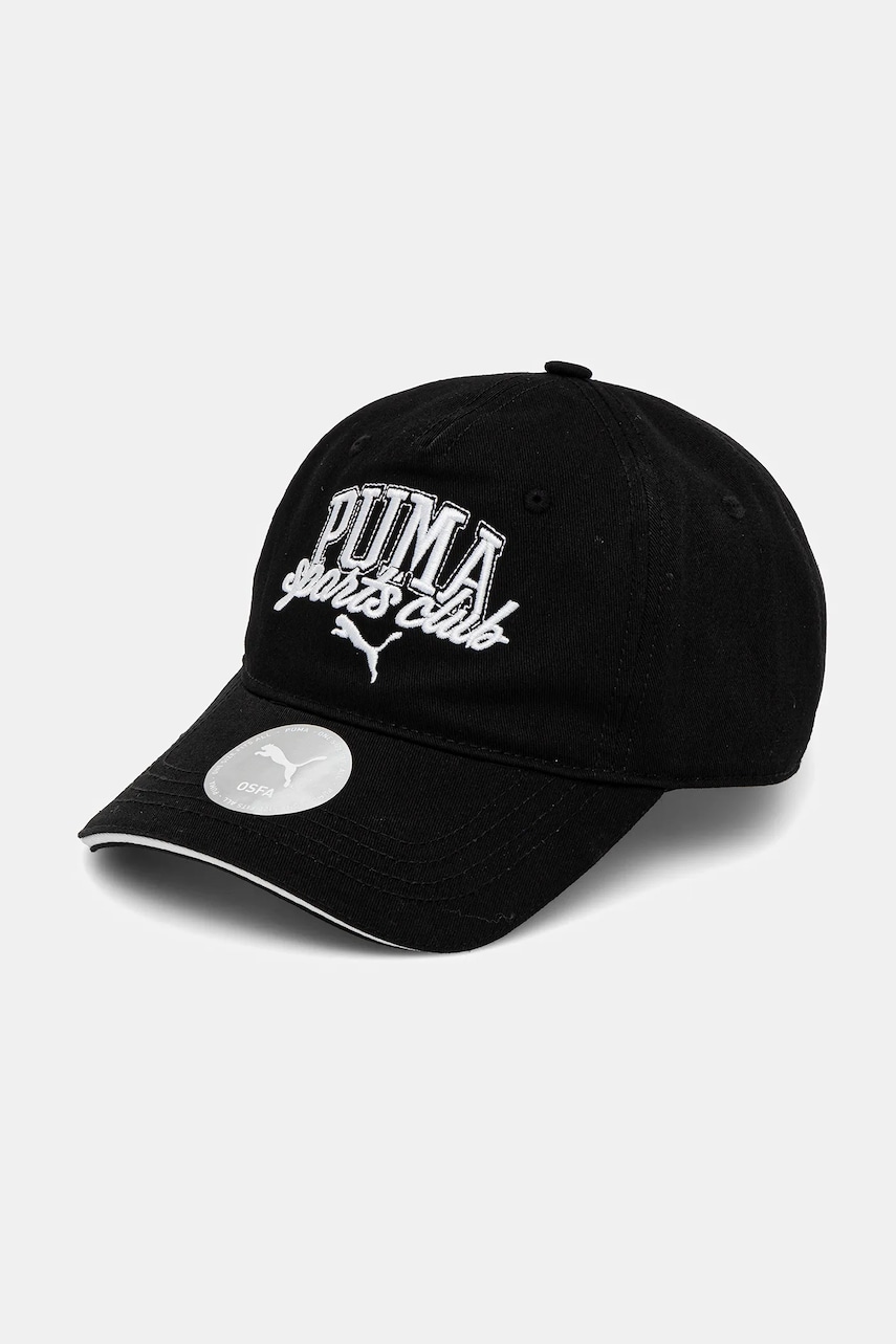 Puma șapcă culoarea negru, uni, 25989 Puma șapcă culoarea negru, uni, 25989