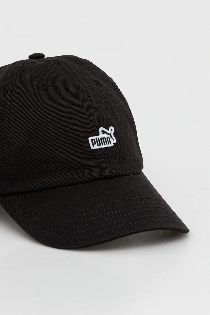 Хлопковая кепка Puma цвет чёрный с аппликацией 25997 Хлопковая кепка Puma цвет чёрный с аппликацией 25997
