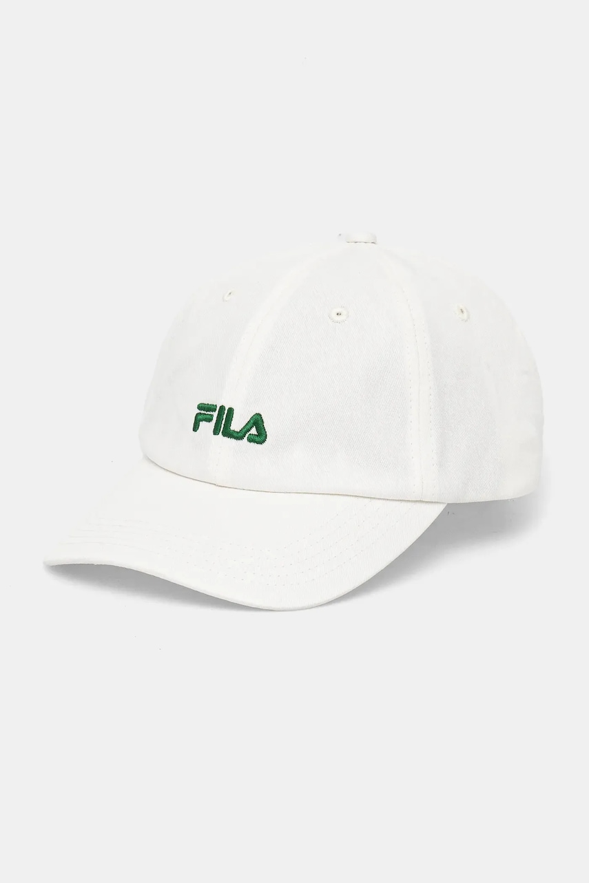 Fila șapcă de baseball din bumbac Faridokt culoarea bej, cu imprimeu, FCU0139