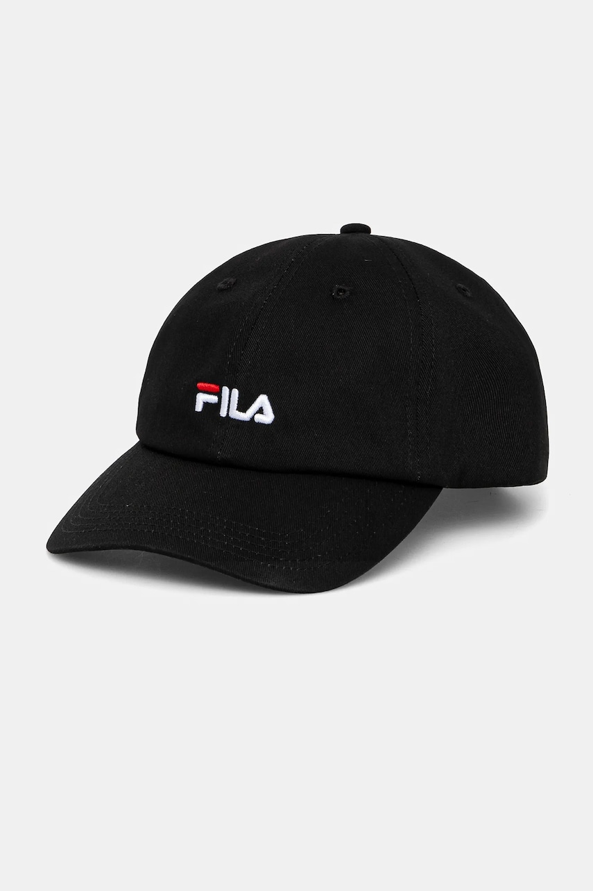 Fila șapcă de baseball din bumbac Faridokt culoarea negru, cu imprimeu, FCU0139 Fila șapcă de baseball din bumbac Faridokt culoarea negru, cu imprimeu, FCU0139